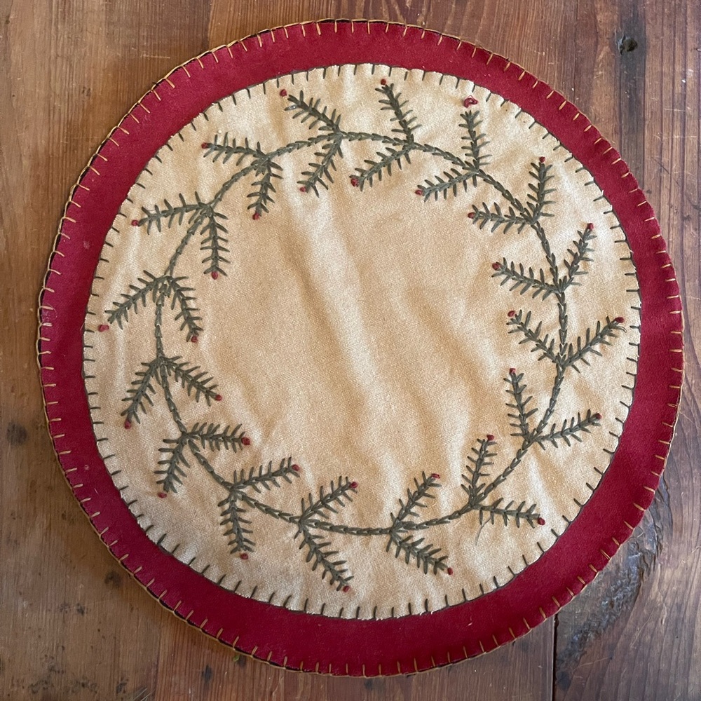 Festive Embroidered Holiday Placemat
